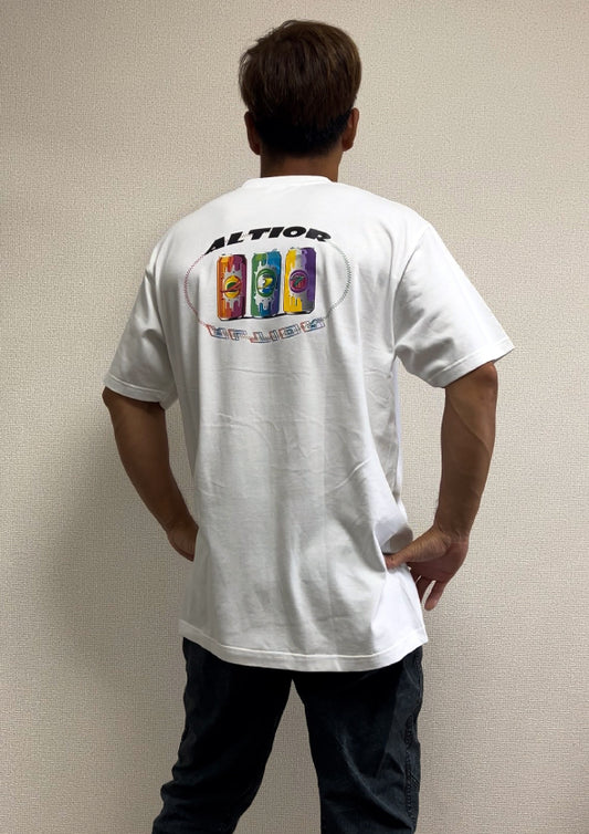 バックプリントTシャツ エナジードリンク WHITE