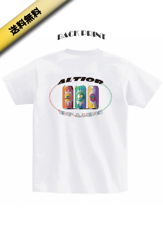 バックプリントTシャツ エナジードリンク WHITE