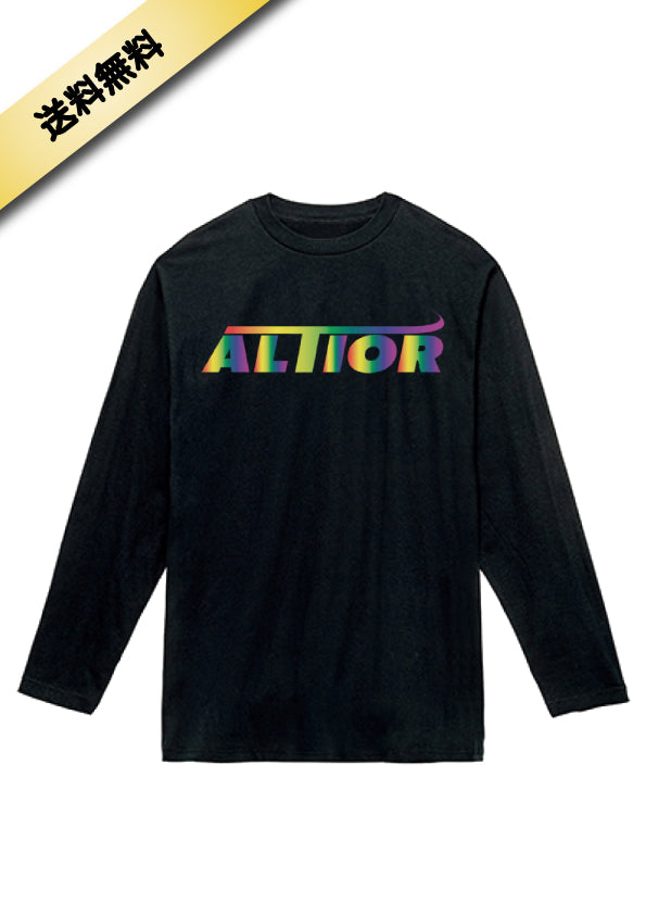 グラデーションロゴ長袖Tシャツ